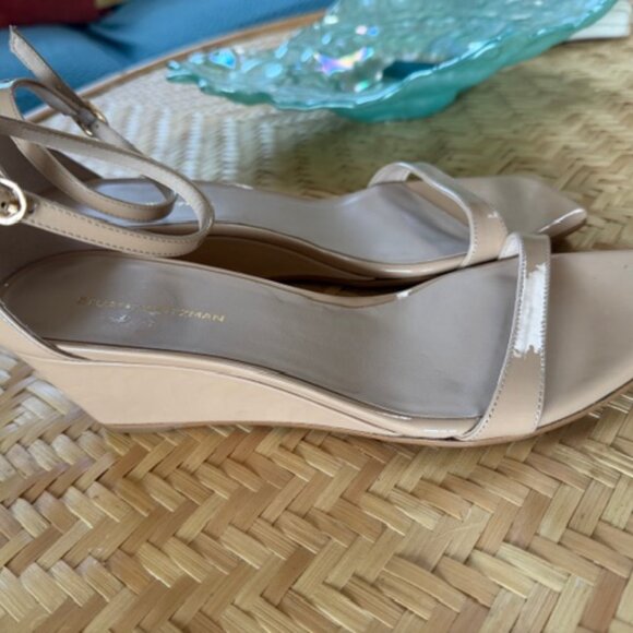 Stuart Weitzman Nudistcurve Wedge Sandal Size 9.5 New - Picture 3 of 8